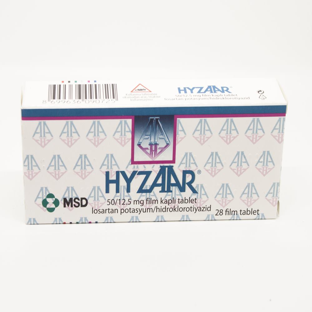 hyzaar 50/12.5 mg 28 tablet etken maddesi